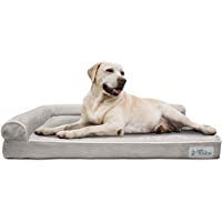 PetFusion Cama de Espuma viscoelástica para Perro (BetterLounge) con Forro Impermeable y Funda extraíble (91 x 71 x 15…